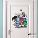 👉Decorá la puerta del cuarto de los chicos con este fantástico vinilo decorativo de superheroes con nombre 🦸‍♀️