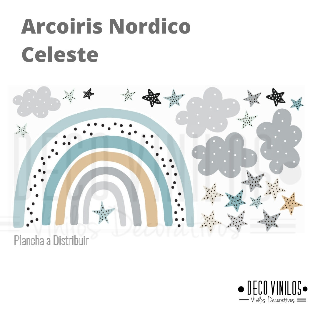 Vinilo Decorativo Arcoiris Nordico
