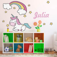 vinilo decorativo unicornio con nombre