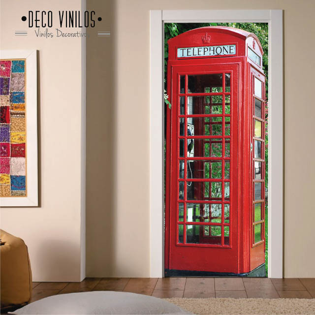 Vinilo para puerta Cabina Londres - Decovinilos